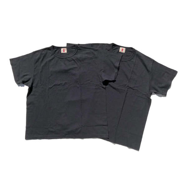 Samurai Jeans Plain Crew Neck 2-pack T-shirt - Black