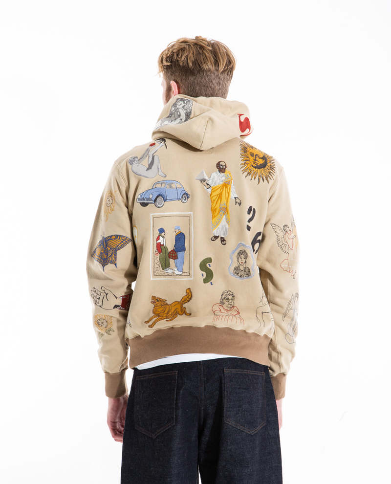 SAMUEL ZELIG Gallery 001 Hoodie - Khaki | Garmentory