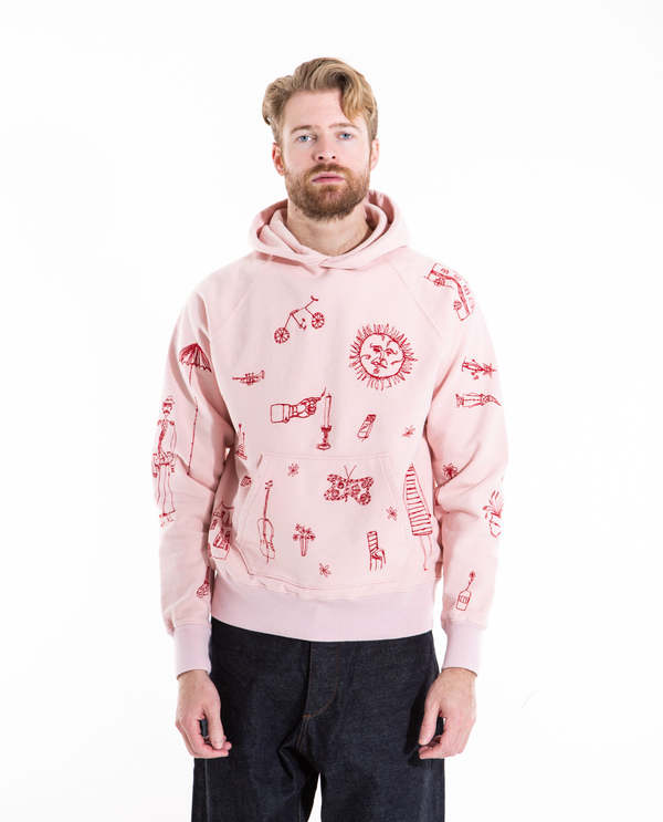 SAMUEL ZELIG Traveling Band Hoodie - Pink | Garmentory
