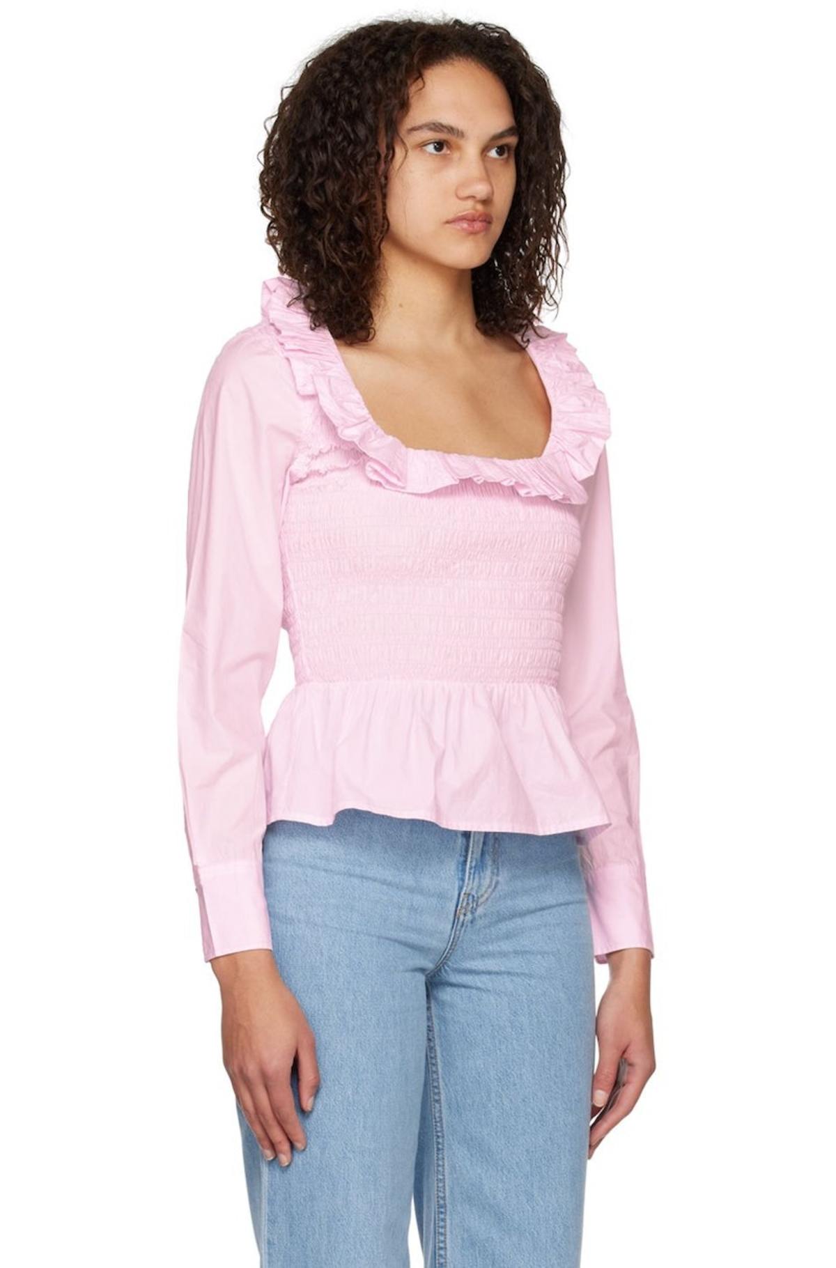 Ganni-Smock-Blouse---Light-