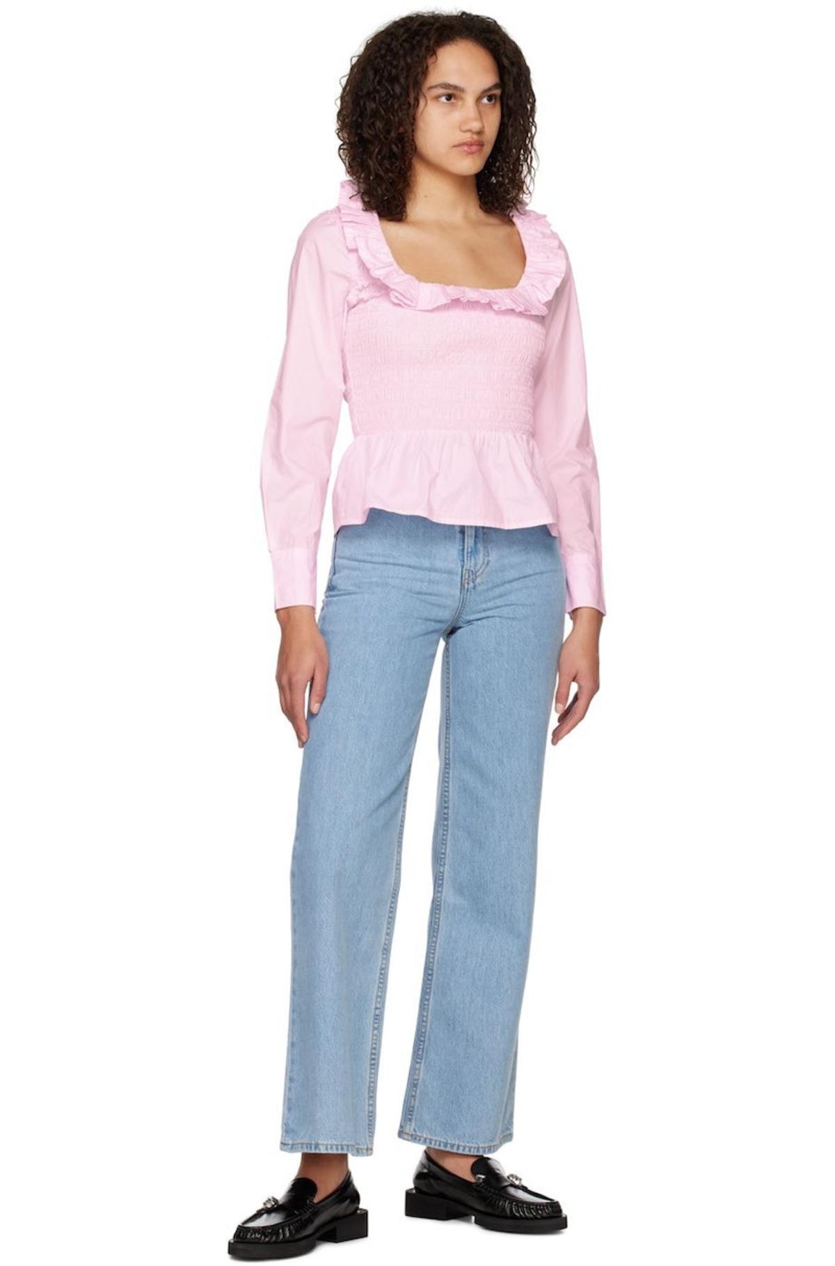 Ganni-Smock-Blouse---Light-