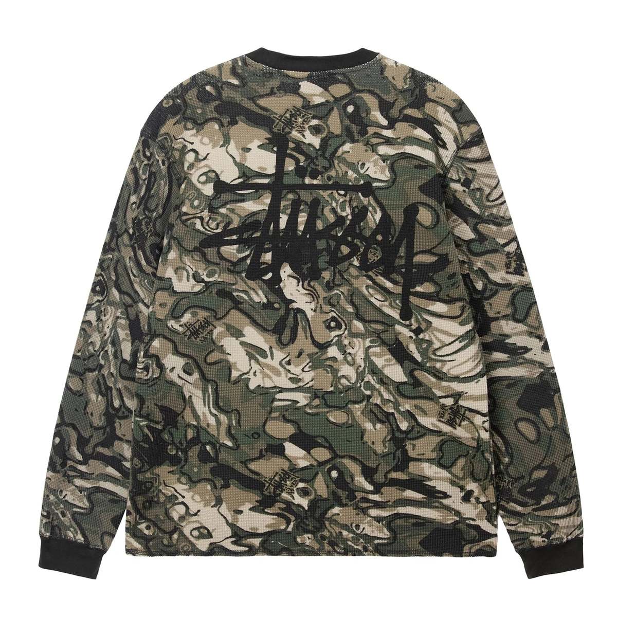 Stussy Stock Thermal LS Tee - Camo | Garmentory