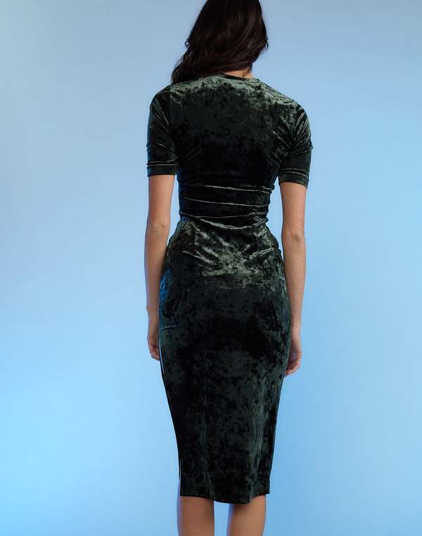 Cynthia Rowley Crushed Velvet Dress - FRGRN | Garmentory