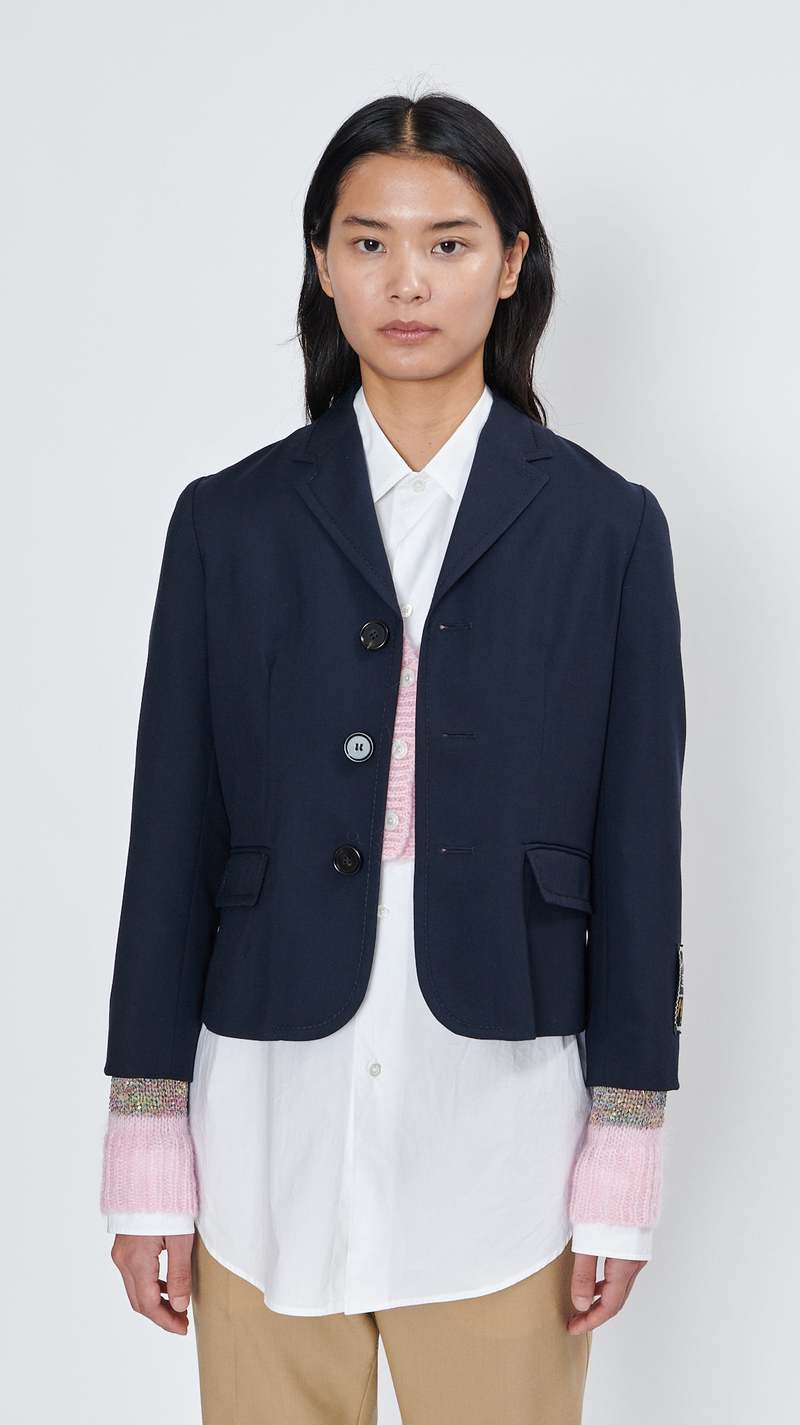 ジャケット MARNI BLACK WOOL BLAZER Black light wool blazer with Marni tag | Marni