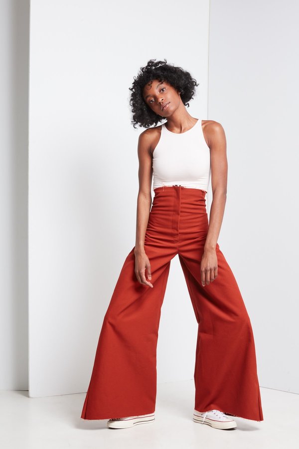 Ashley Rowe High Waist Pant - Red Ashley Rowe High Waist Pant - Red