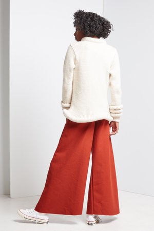 Ashley Rowe High Waist Pant - Red Ashley Rowe High Waist Pant - Red
