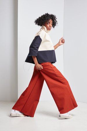Ashley Rowe High Waist Pant - Red Ashley Rowe High Waist Pant - Red