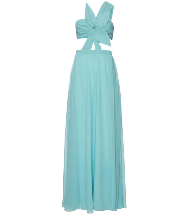 patbo blue dress ACQUAMIST Linen MIDI Dress 0 / Blue