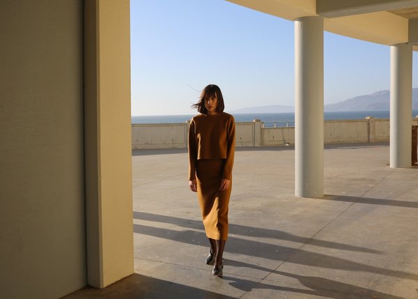 Waltz Wool Jersey Pullover in Camel Waltz Wool Jersey Pullover in Camel