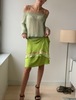 Blugirl blumarine lime polka dot midi skirt - Thumbnail 3