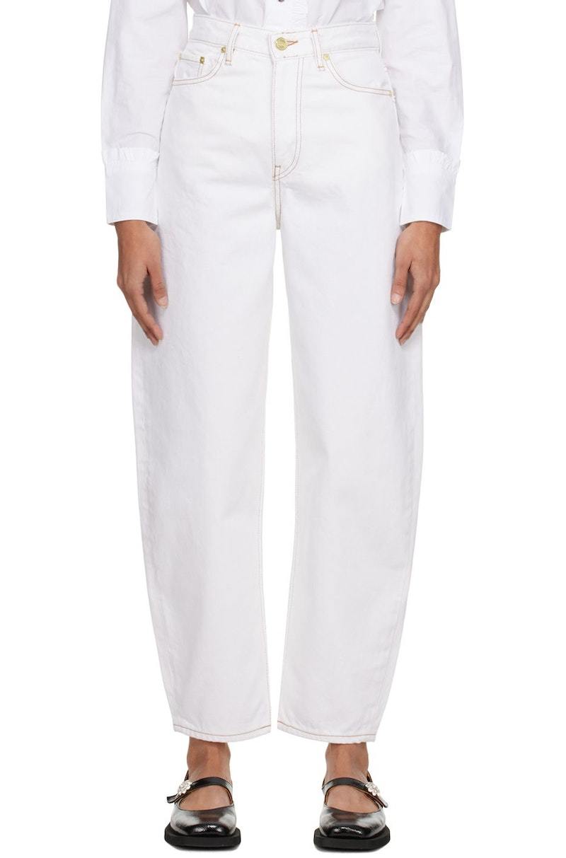 ★Ganni★ STERI DENIM PANTS BRIGHT WHITE J1177151 J1177151SS Ganni Stary Jeans - Bright White | Garmentory