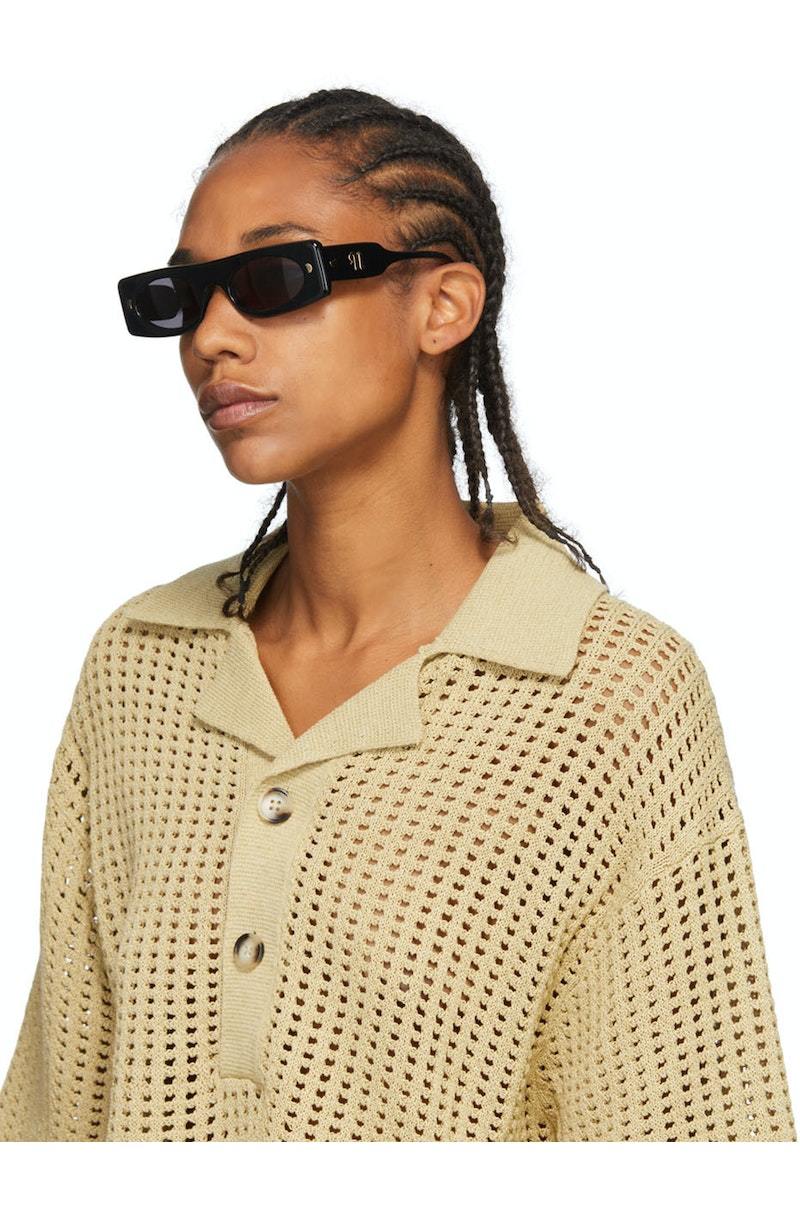 Nanushka Ruthie Sunglasses - Black | Garmentory