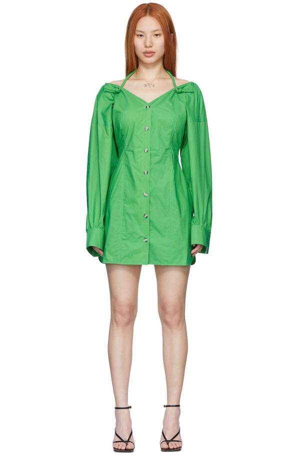 Nanushka Alyssa Mini Dress - Green | Garmentory