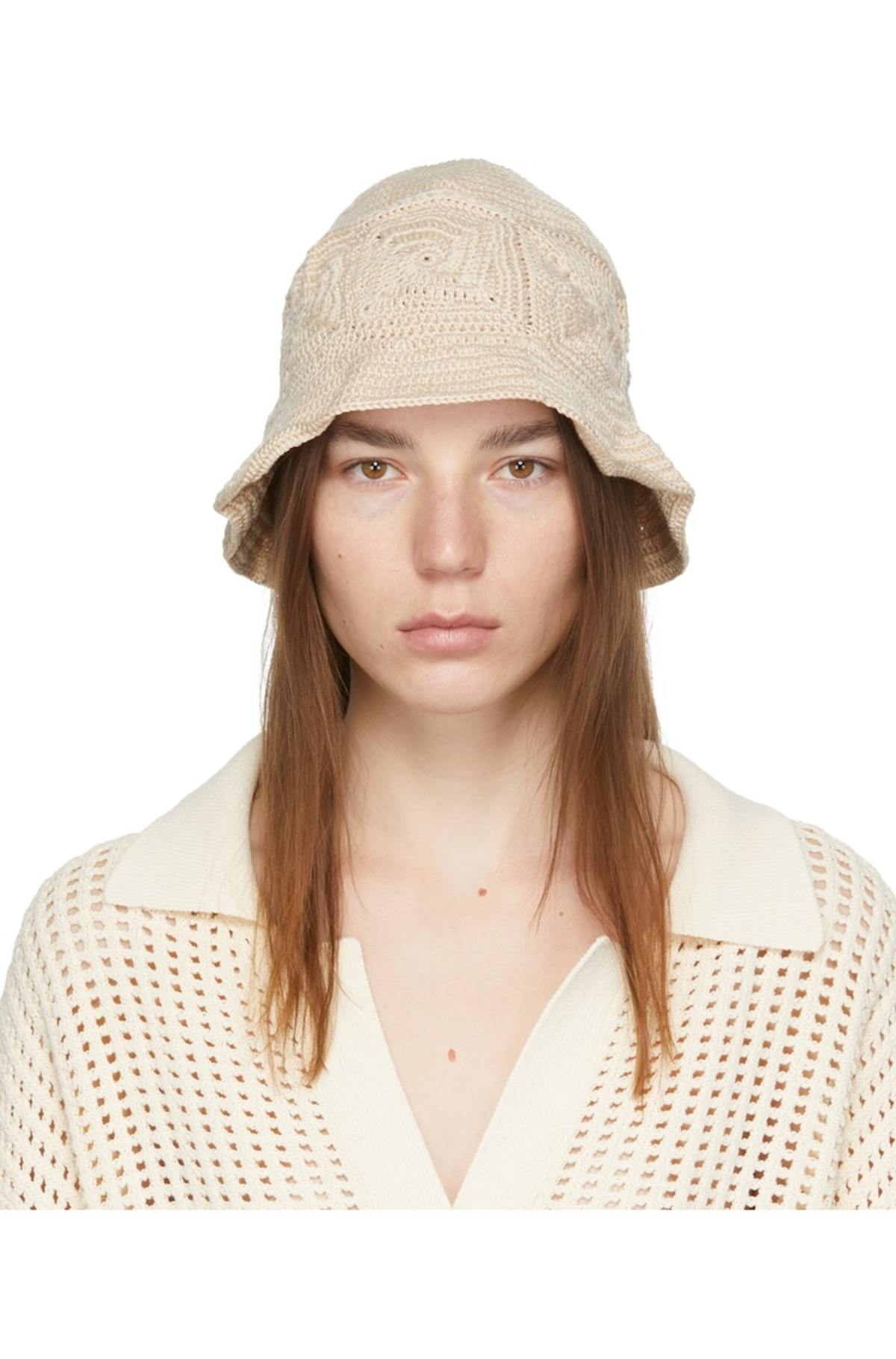 Nanushka Woven Tan Dunia Bucket Hat Size XS / S Tan Straw Bucket Hat - Packable Sun/Beach Women main image 3