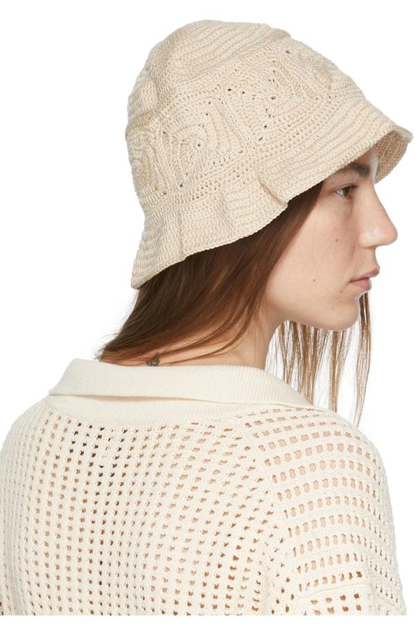 Nanushka Dunia Bucket Hat - Creme | Garmentory display picture 1