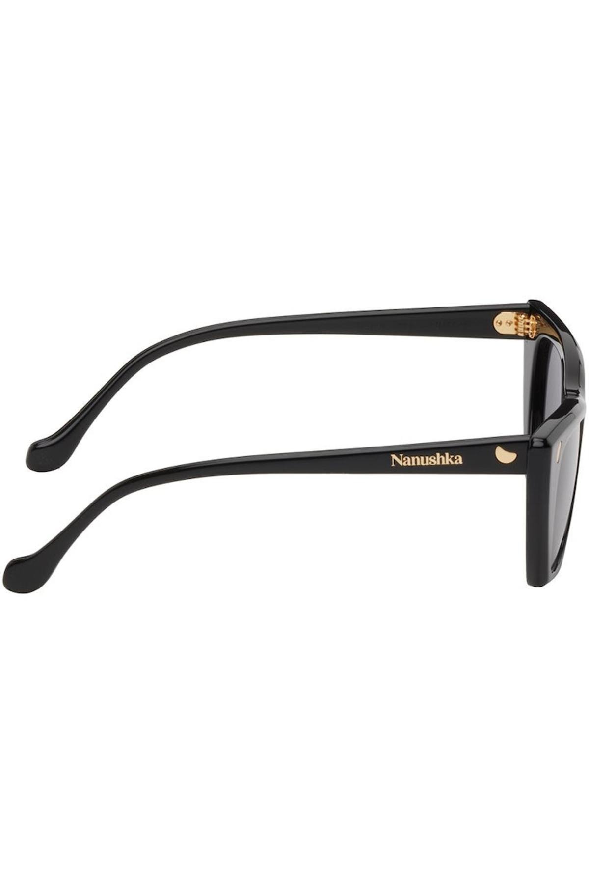 Nanushka Bruna Sunglasses - Black | Garmentory display picture 3