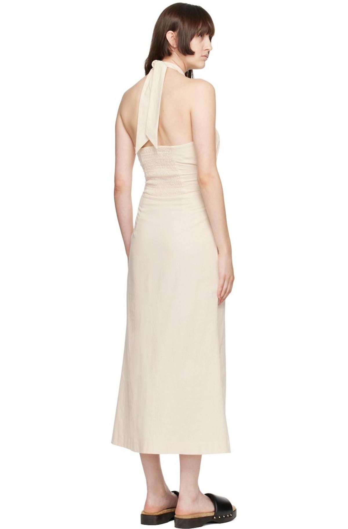nico linen dress Tradlands - Nico Square Neck Midi Dress