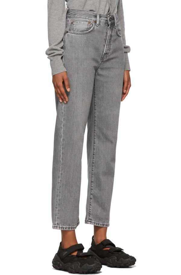 Acne Studios Grey Mece Straight Fit High Rise Jeans | Garmentory