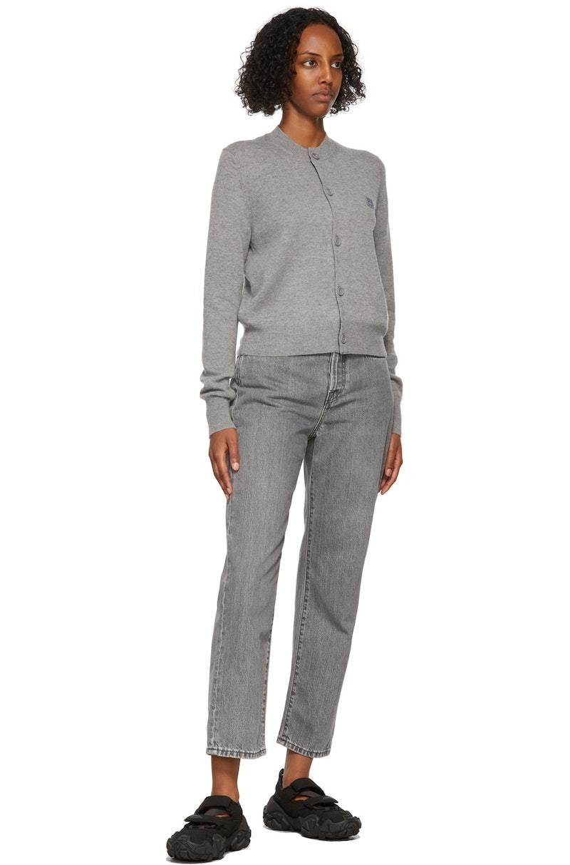 パンツ Acne Studios Archive Gray Straight Jeans ACNE STUDIOS Straight-Leg Distressed Paint-Splattered Jeans