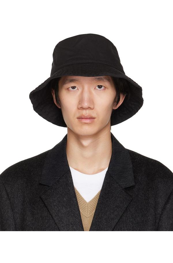 Acne Studios ブラック バケットハット Acne Studios Black Twill Bucket Hat | Garmentory