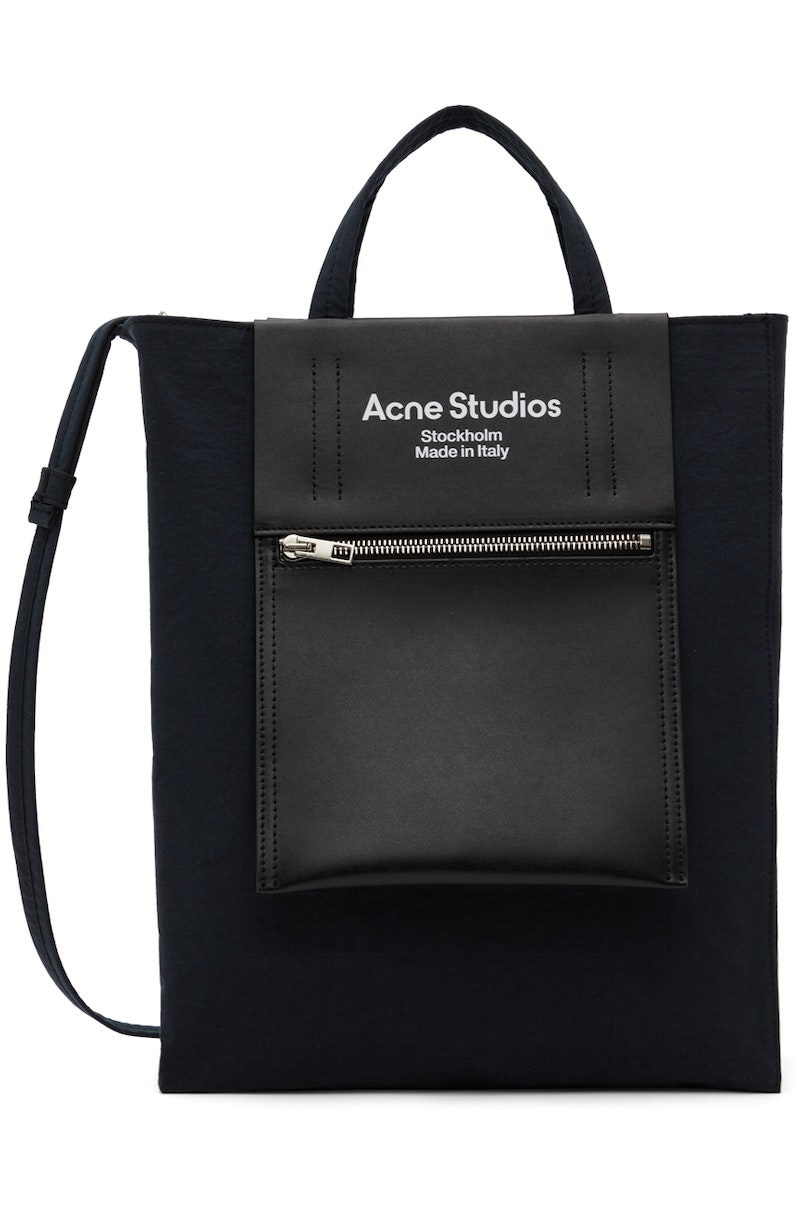 サイズ感が可愛い【Acne Studios】Small PAPERY NYLON TOTE BAG Acne Studios Papery Nylon Tote - Black | Garmentory