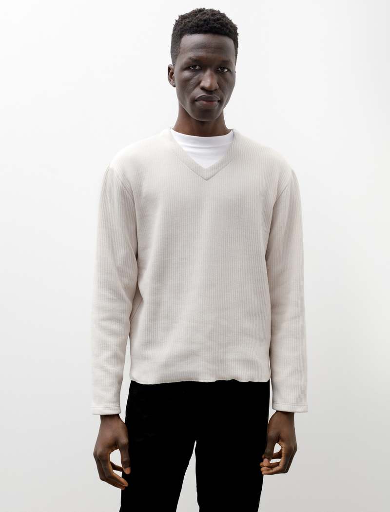 Lady White Co. V-Neck Sweater - Stone | Garmentory