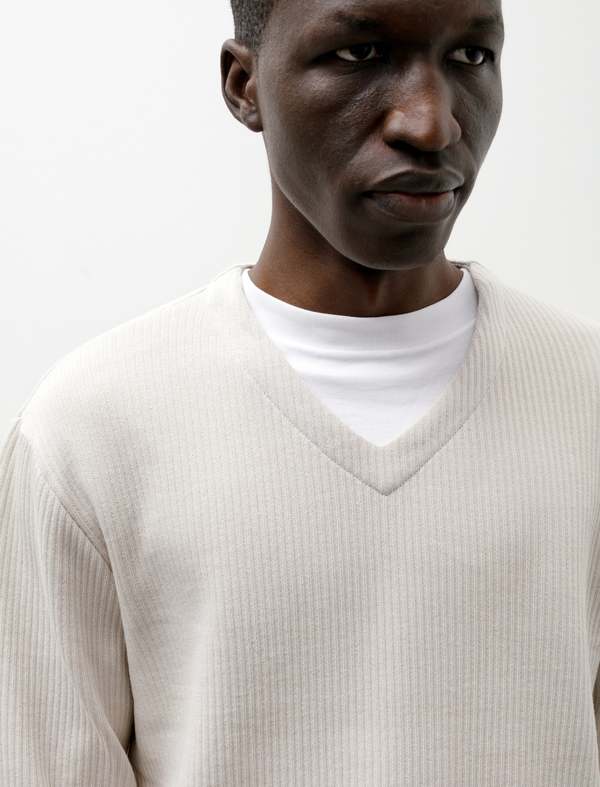 Lady White Co. V-Neck Sweater - Stone | Garmentory