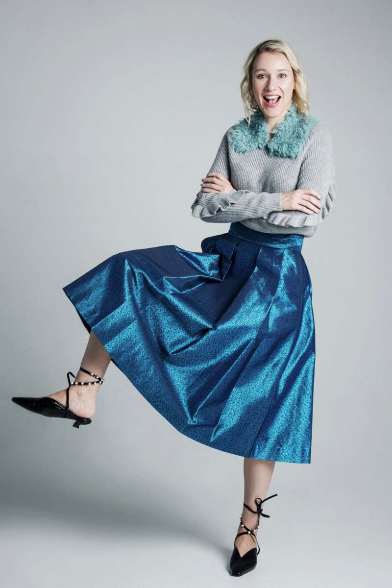 スカート BAUM UND PFERDGARTEN Woman Skirt Gnawed Blue 23578 C7336 Baum Und Pferdgarten Outlet: Skirt woman - Gnawed Blue
