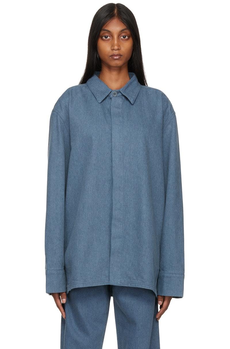 【美品】BASERANGE INDRE JACKET Baserange Blue Indre Denim Jacket | Garmentory