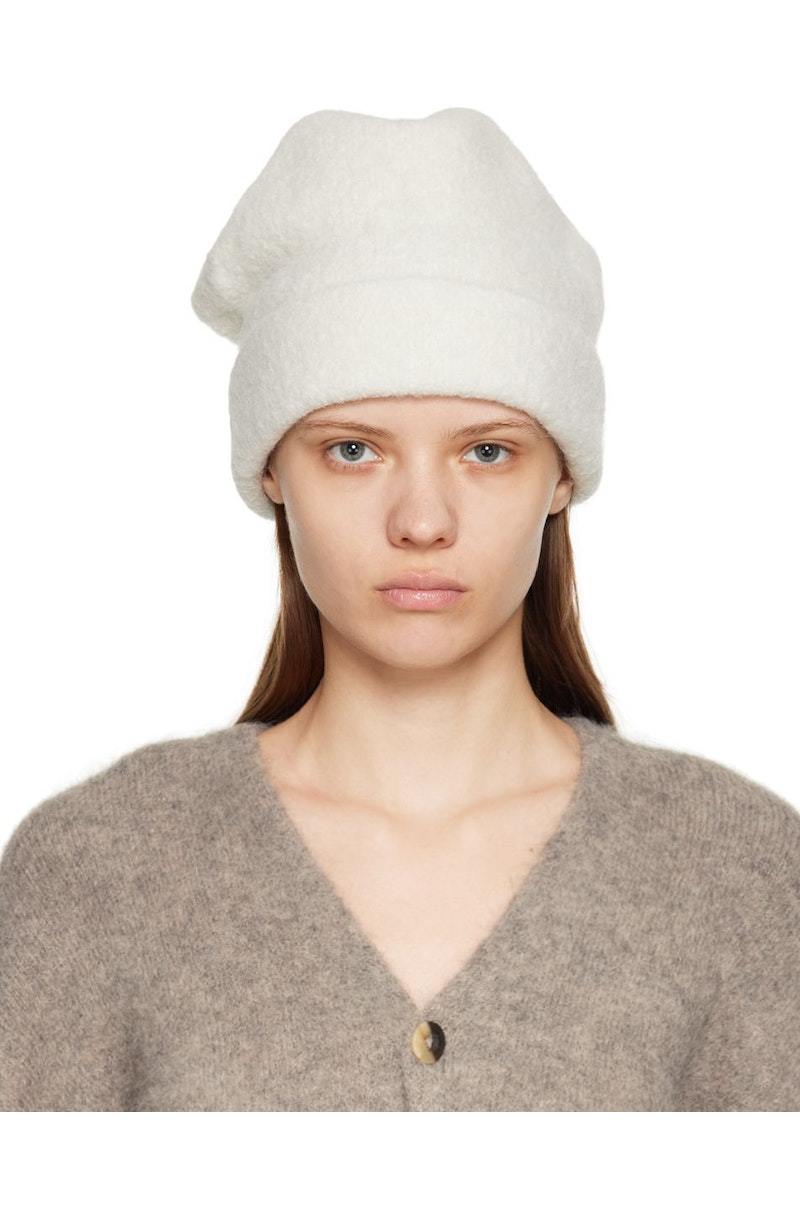 Lauren Manoogian Rolled Beanie - Off-White | Garmentory