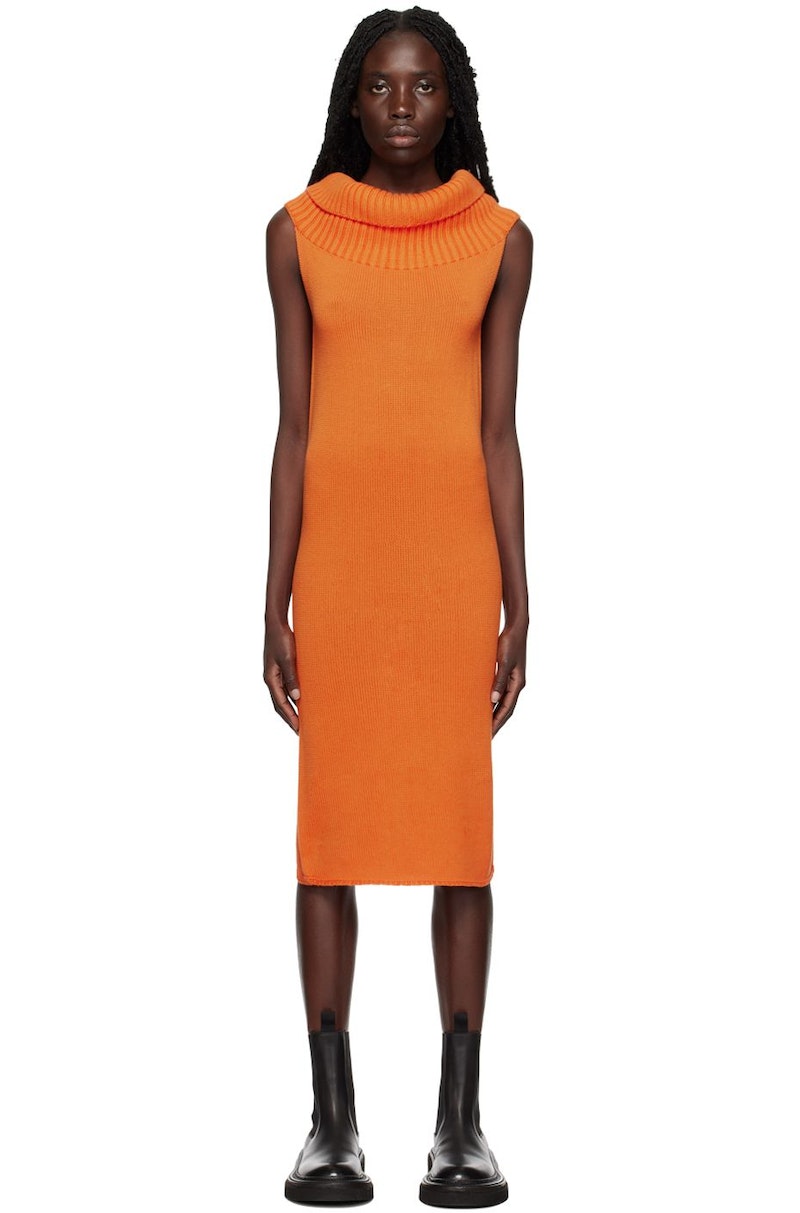 orange basic dress Ava Presley Simple Ruched Satin Prom Dress 47030