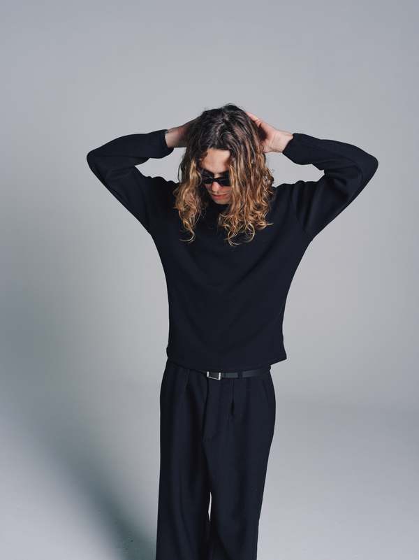SECOND/LAYER Recycled Cotton Vertical Thermal - Black | Garmentory
