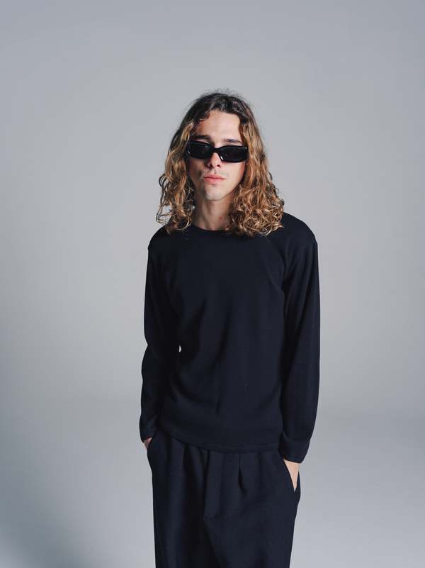 SECOND/LAYER Recycled Cotton Vertical Thermal - Black | Garmentory