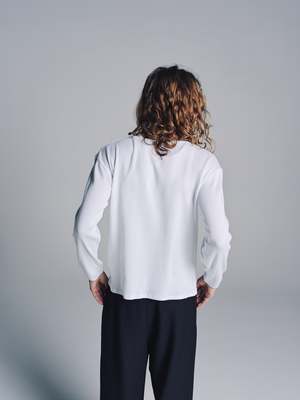 SECOND/LAYER Recycled Cotton Vertical Thermal - White | Garmentory