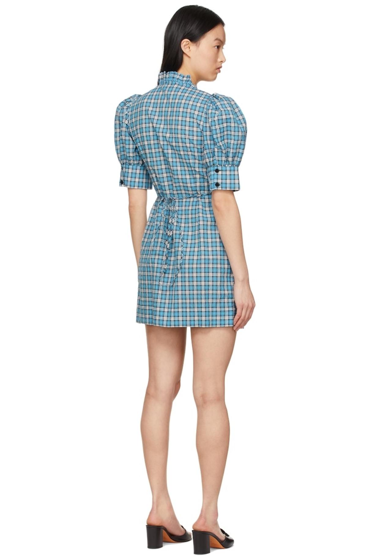 ganni crochet mini dress Ganni Logo Crochet Striped Strappy Mini Dress House Of Huntington