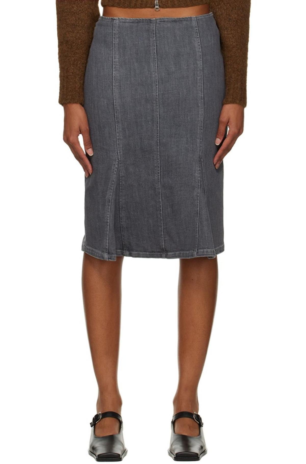ワンピース PALOMA WOOL Women Mid Skirts UO3406 209 Grey Paloma Wool Jiaqi Cutout Waist Midi Skirt | Nordstrom