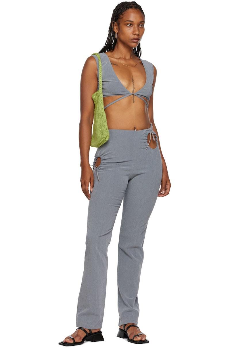 Paloma Wool Gray Loup Trousers | Garmentory