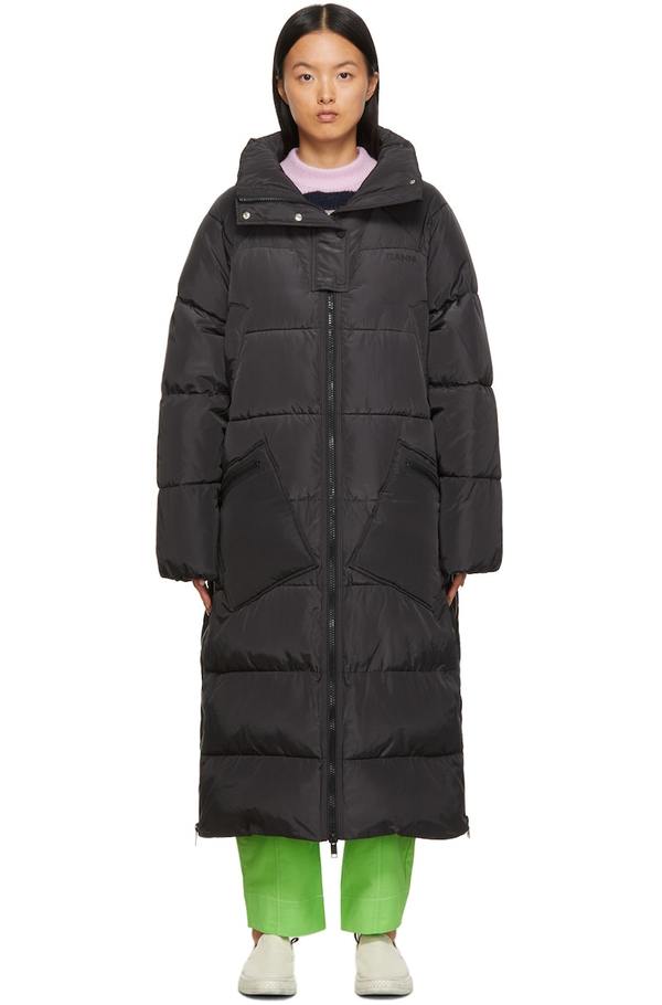 専用【GANNI】　中綿ロングジャケット　Padded Long Jacket GANNI Insulated Long Puffer Coat - Black | Garmentory