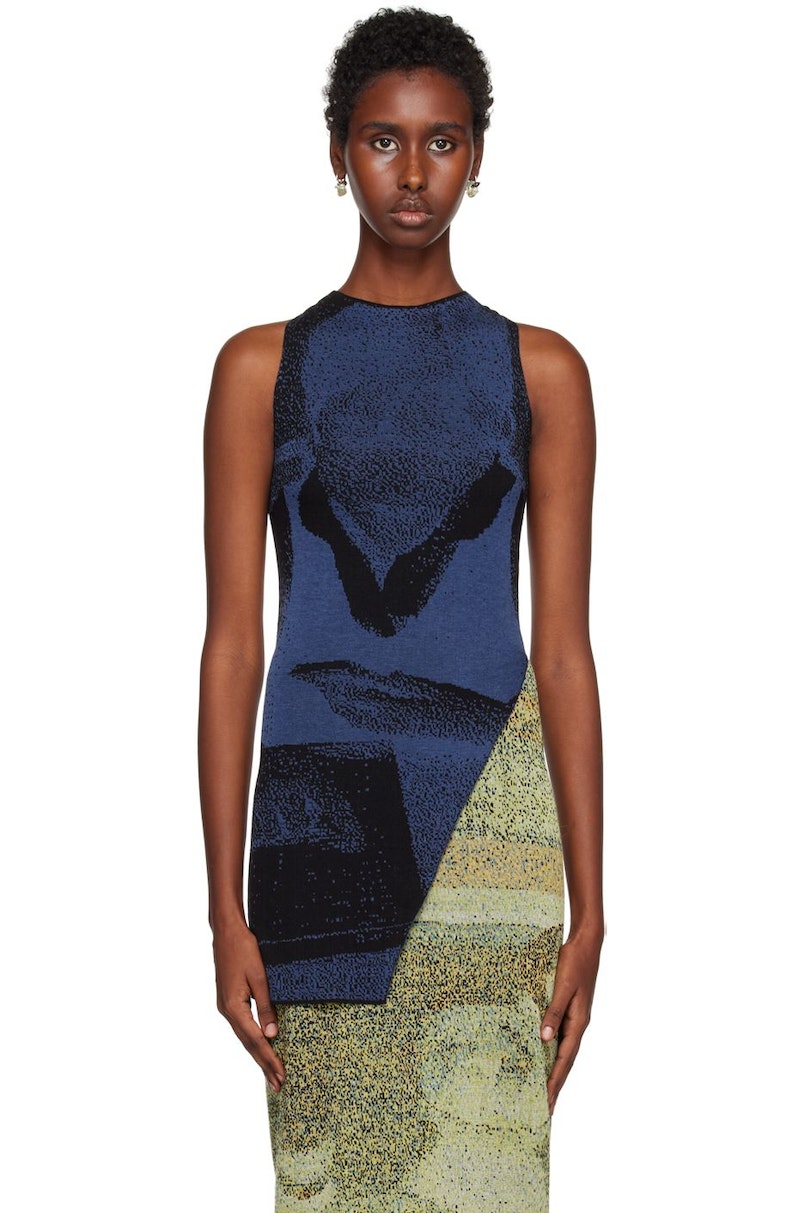 Paloma Wool Jacquard Tank Top - Navy | Garmentory