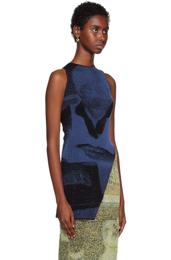 Paloma Wool Jacquard Tank Top - Navy | Garmentory