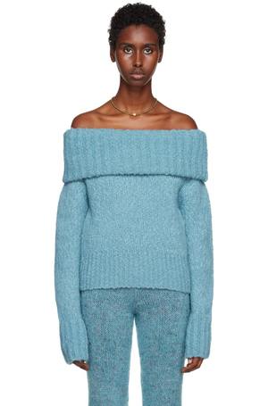 Paloma wool ライトブルー オフショルダー ニット S Paloma wool オフショルダーライトブルーニットトップス S - メルカリ