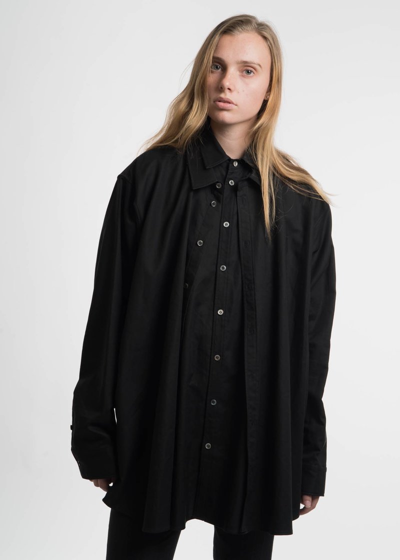 トップス DRESSEDUNDRESSED Layered oversized shirt DRESSEDUNDRESSED LAYERED OVERSIZED SHIRT