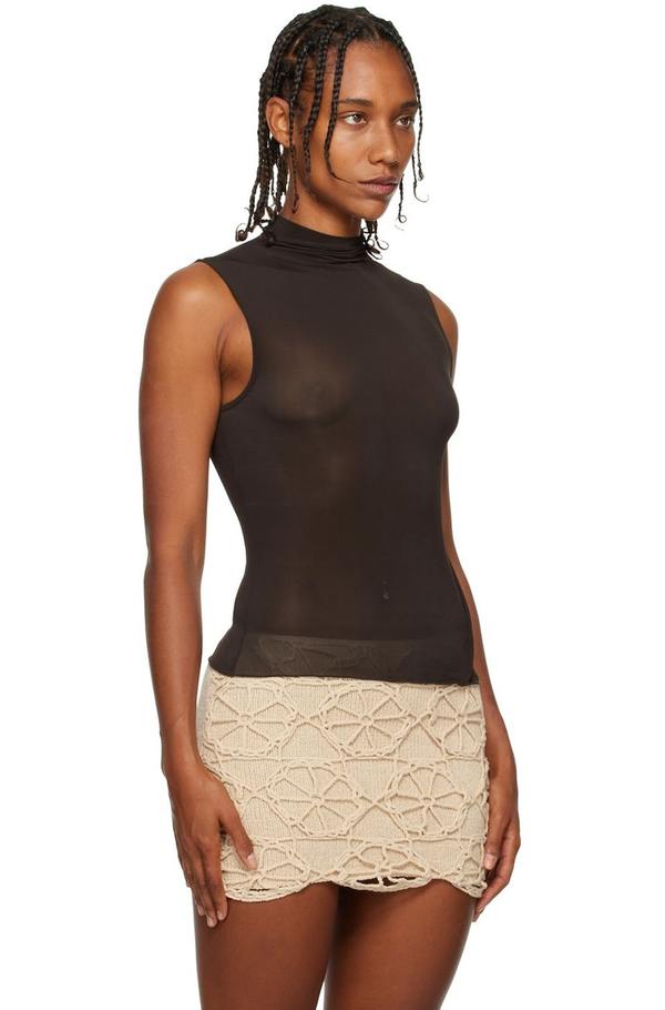 paloma wool ブラウン ホルターネック タンクトップ Paloma Wool Marron Tank Top - Dark Brown | Garmentory