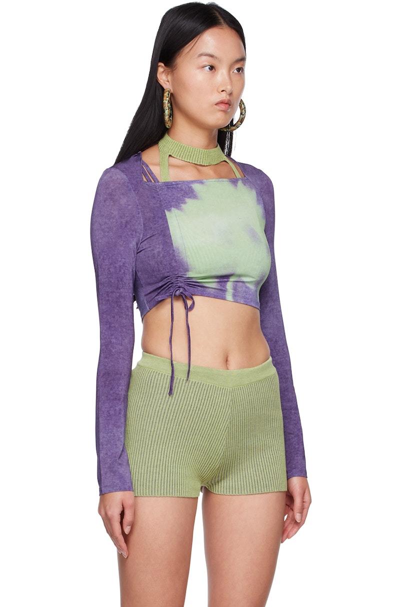 Paloma Wool Ribera Long Sleeve T-Shirt - Melange Lavender | Garmentory