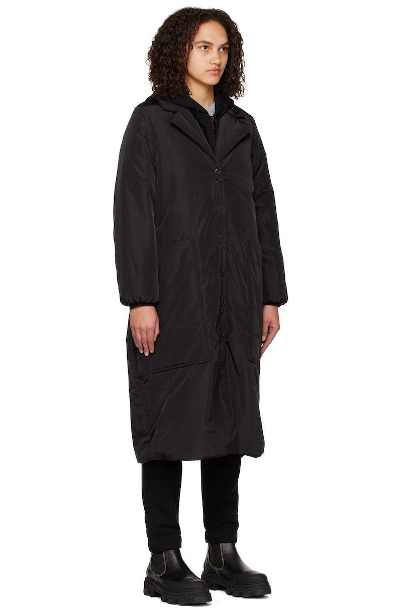 GANNI Relaxed-Fit Coat - Black | Garmentory