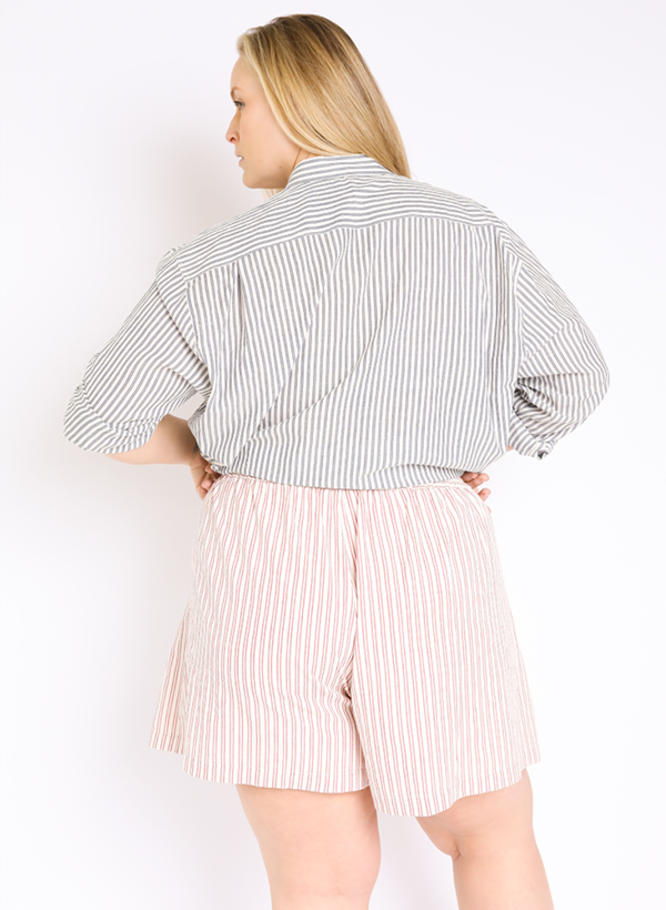 Seek Collective Lola Shorts - Geranium Stripe Seek Collective Lola Shorts - Geranium Stripe
