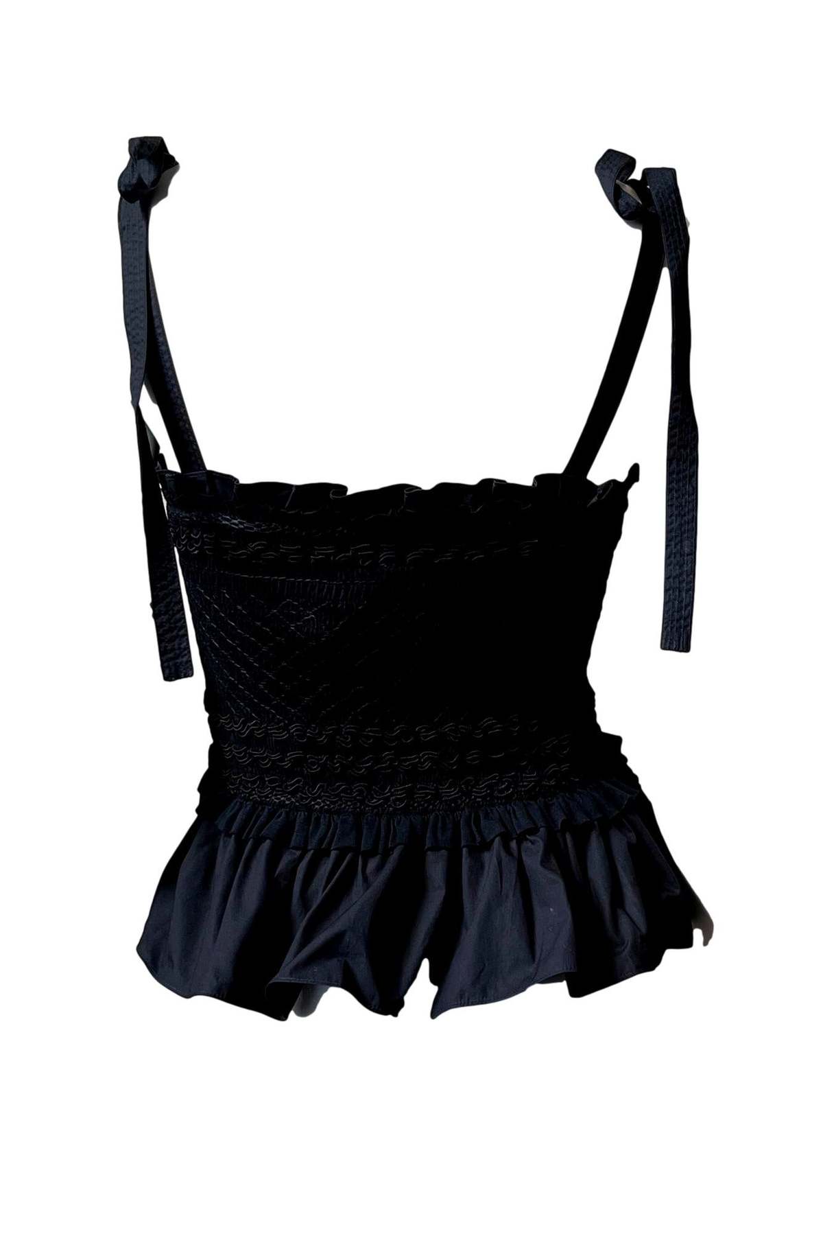 送料関税込★Ulla Johnson★エレノラ プリント ミディドレス Lucia Beaded Sweetheart Ruffled Top