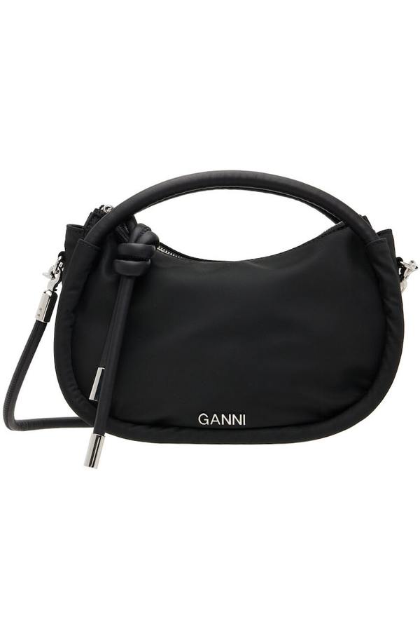 GANNI Knot Baguette Shoulder Bag Black Garmentory
