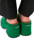 Ganni Retro Platform Wedge Mule - Kelly Green - Thumbnail 2