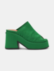 Ganni Retro Platform Wedge Mule - Kelly Green - Thumbnail 4